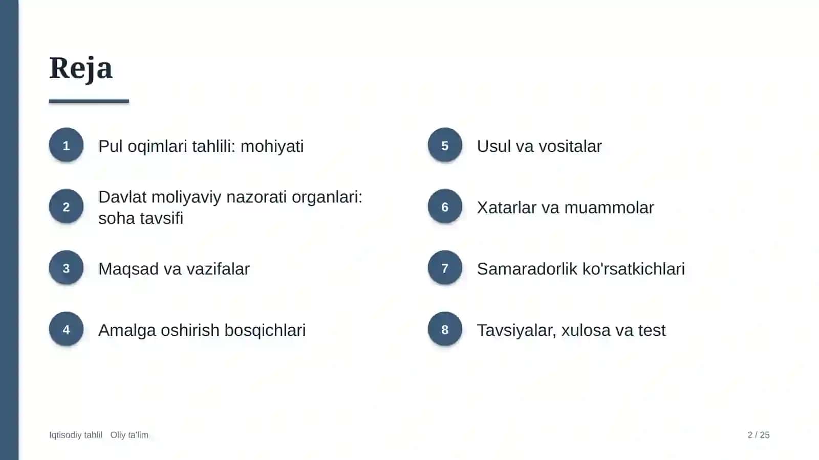 Davlat moliyaviy nazorati organlarida pul oqimlari tahlili 2