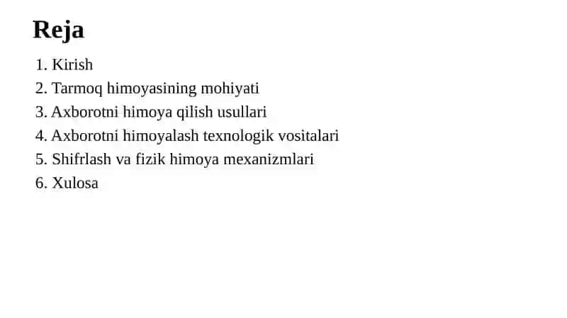 Tarmoqxavfsizligimazmunivauningmohiyati 2