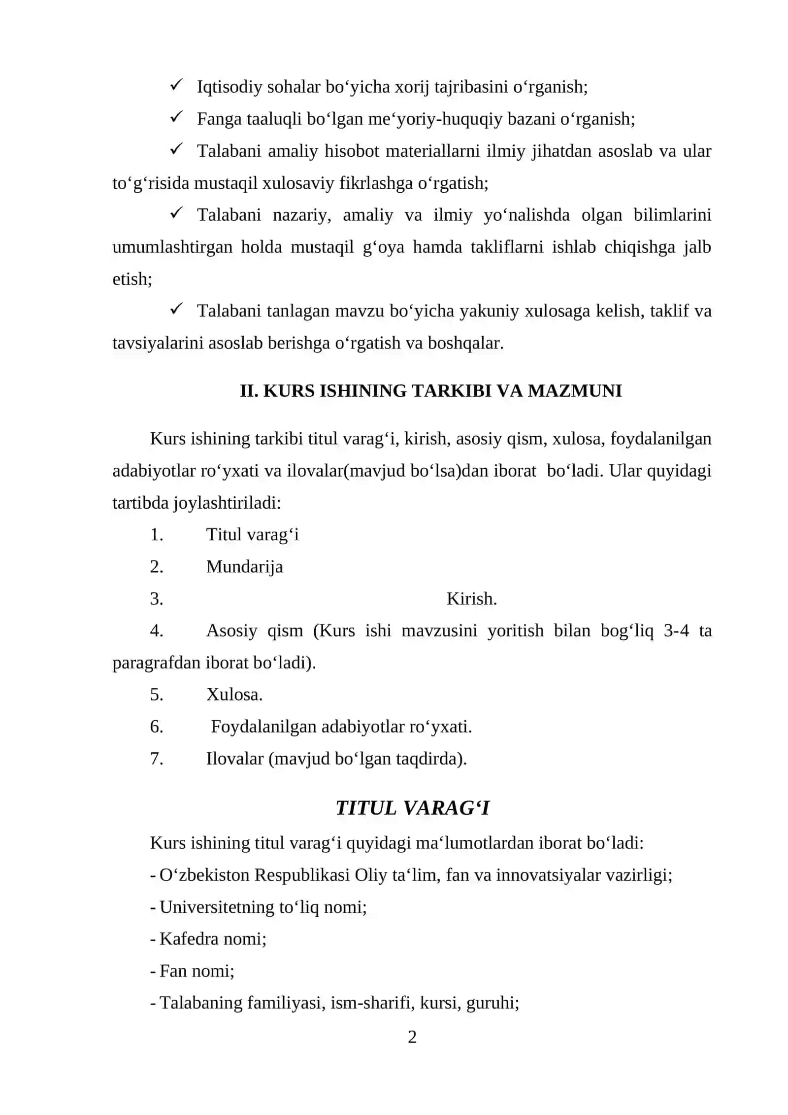 Iqtisodiy Tahlil Kurs Ishi 2