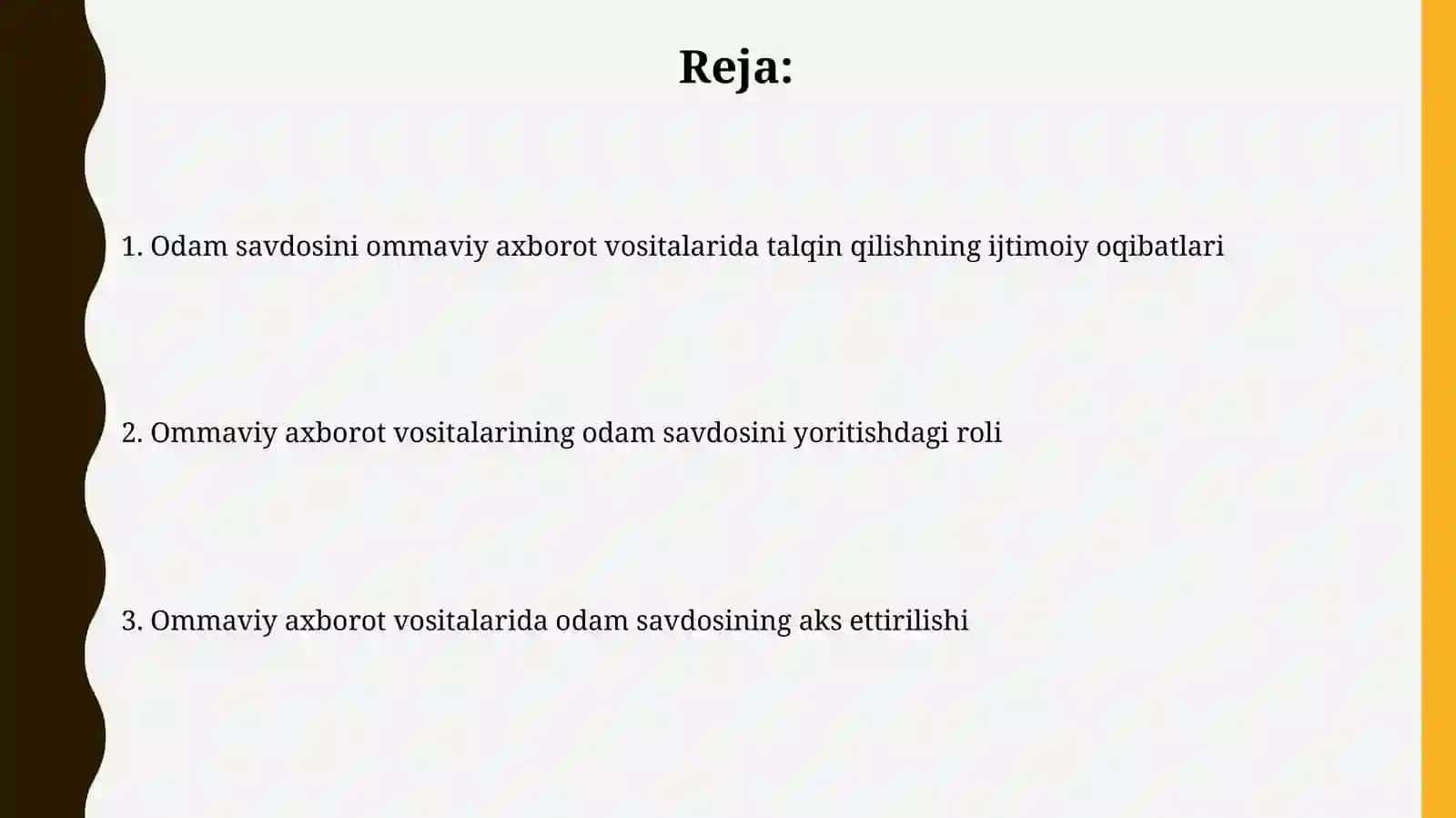 Mass-mediada odam savdosi mavzusining talqinlari 2