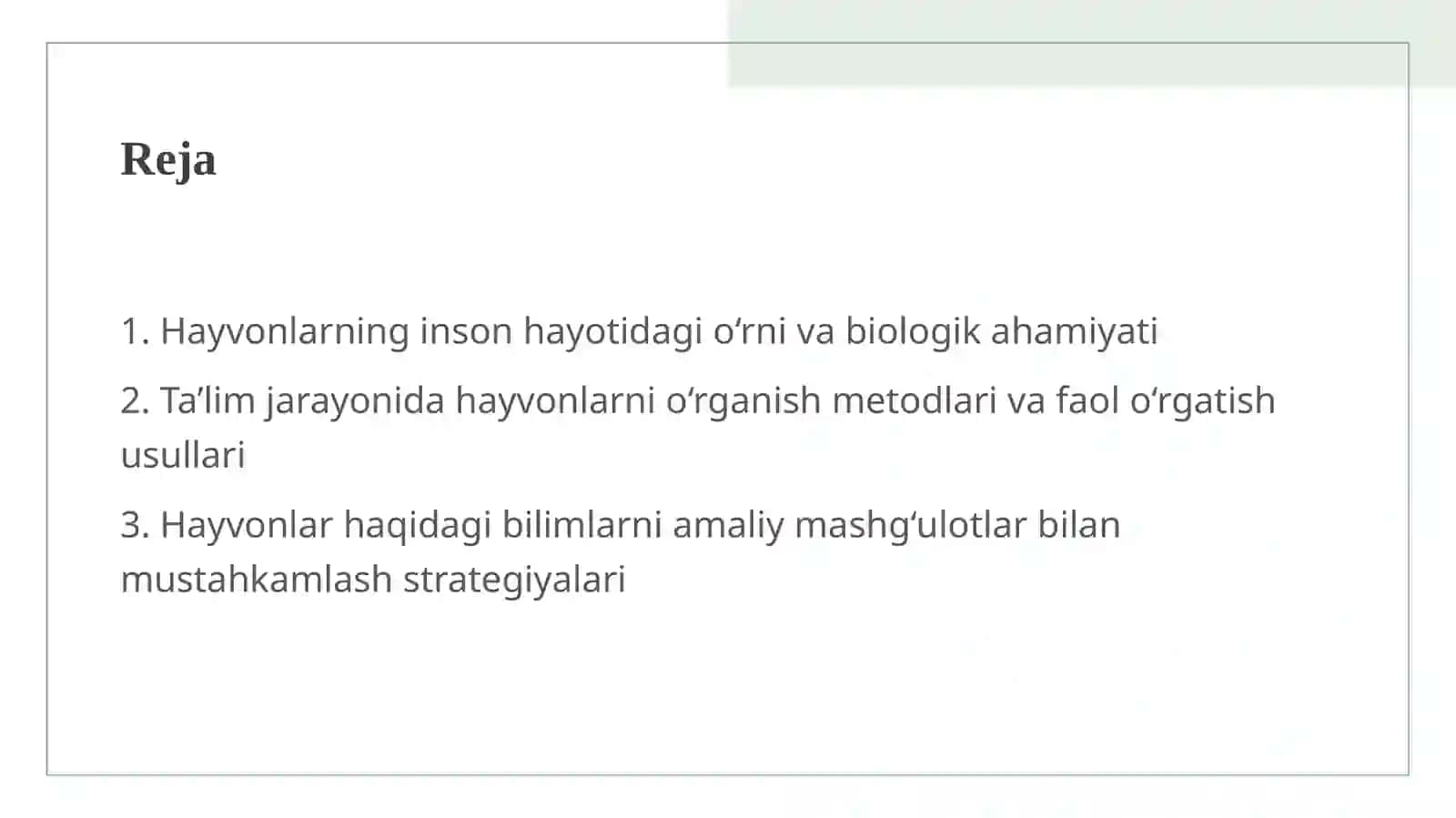 Hayvonlarning ahamiyatini urganamiz 2