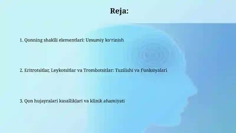 Qonning shakli elementlari 2