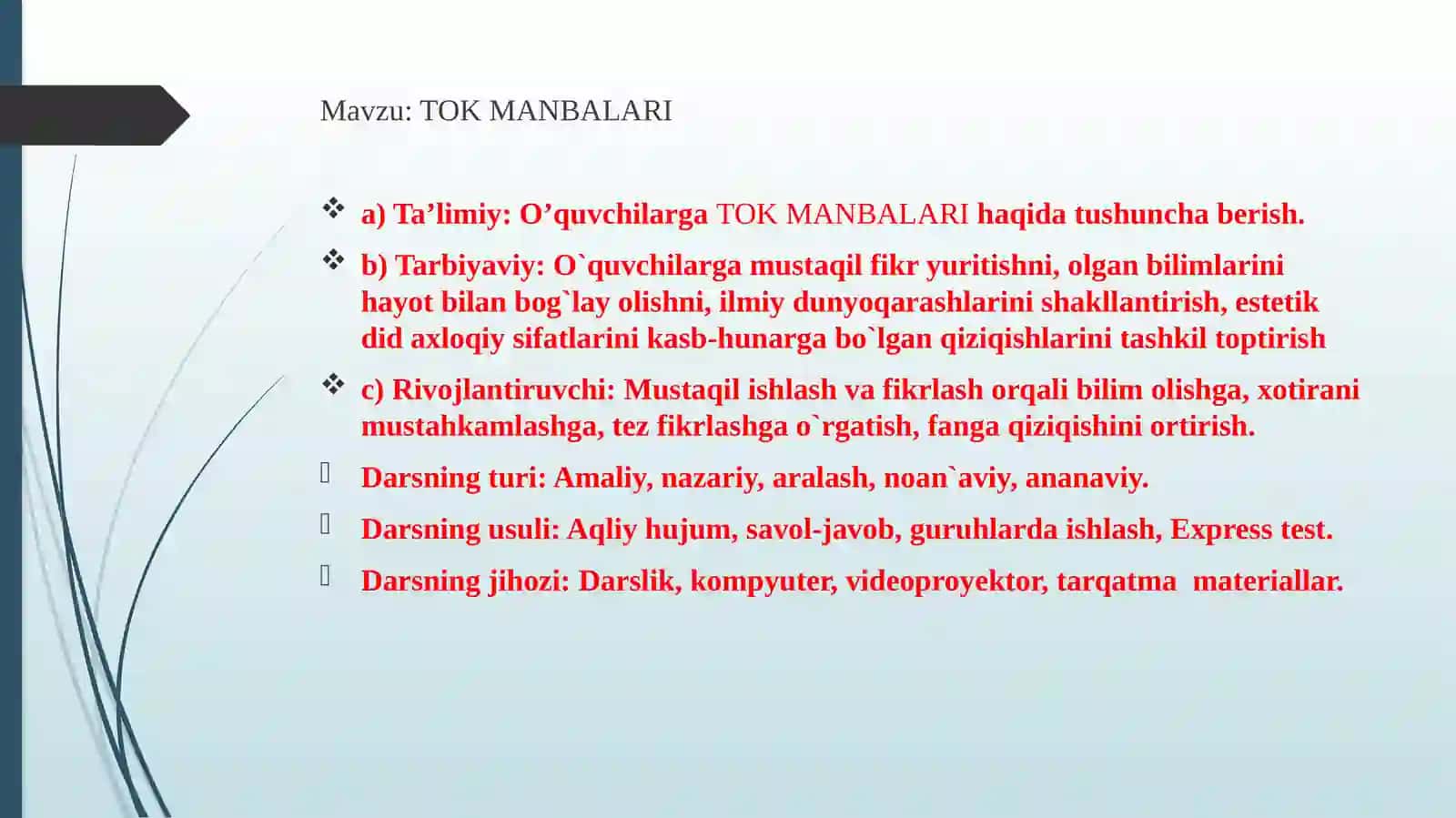 TOK MANBALARI 2