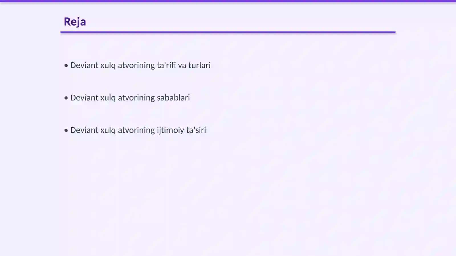 Deviant xulq atvor psixologiyasi 2