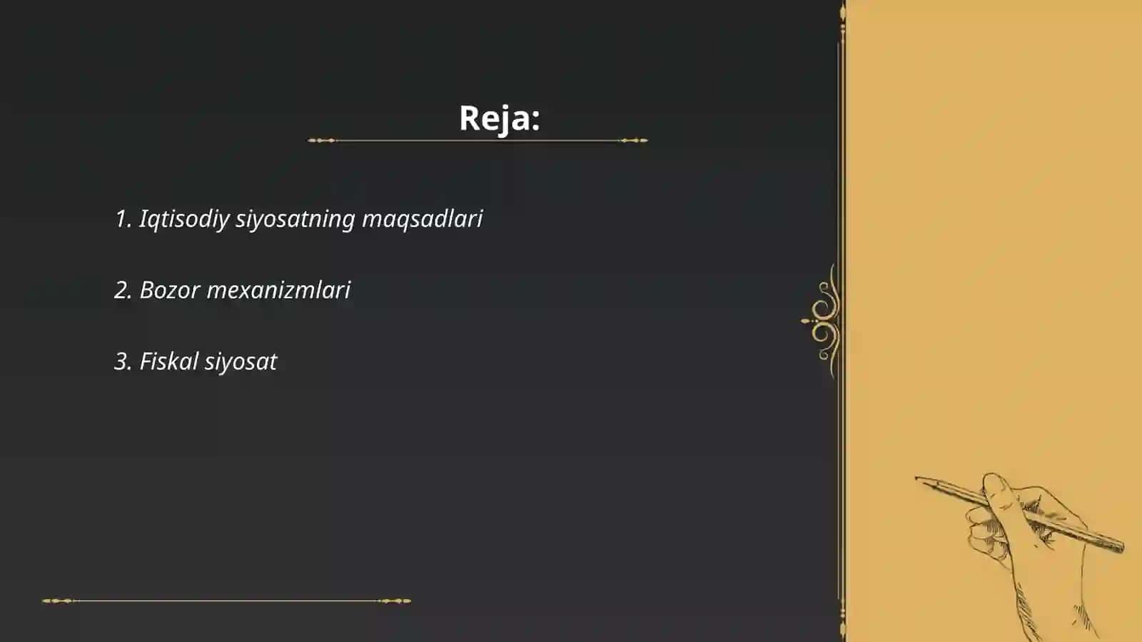 Iqtisodiy siyosat faniga kirish 2
