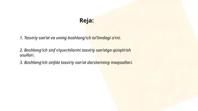 Boshlang'ich sinif tasviriy san'at darslarini ilmiy-pedagogik metod asosida o'rganish 2