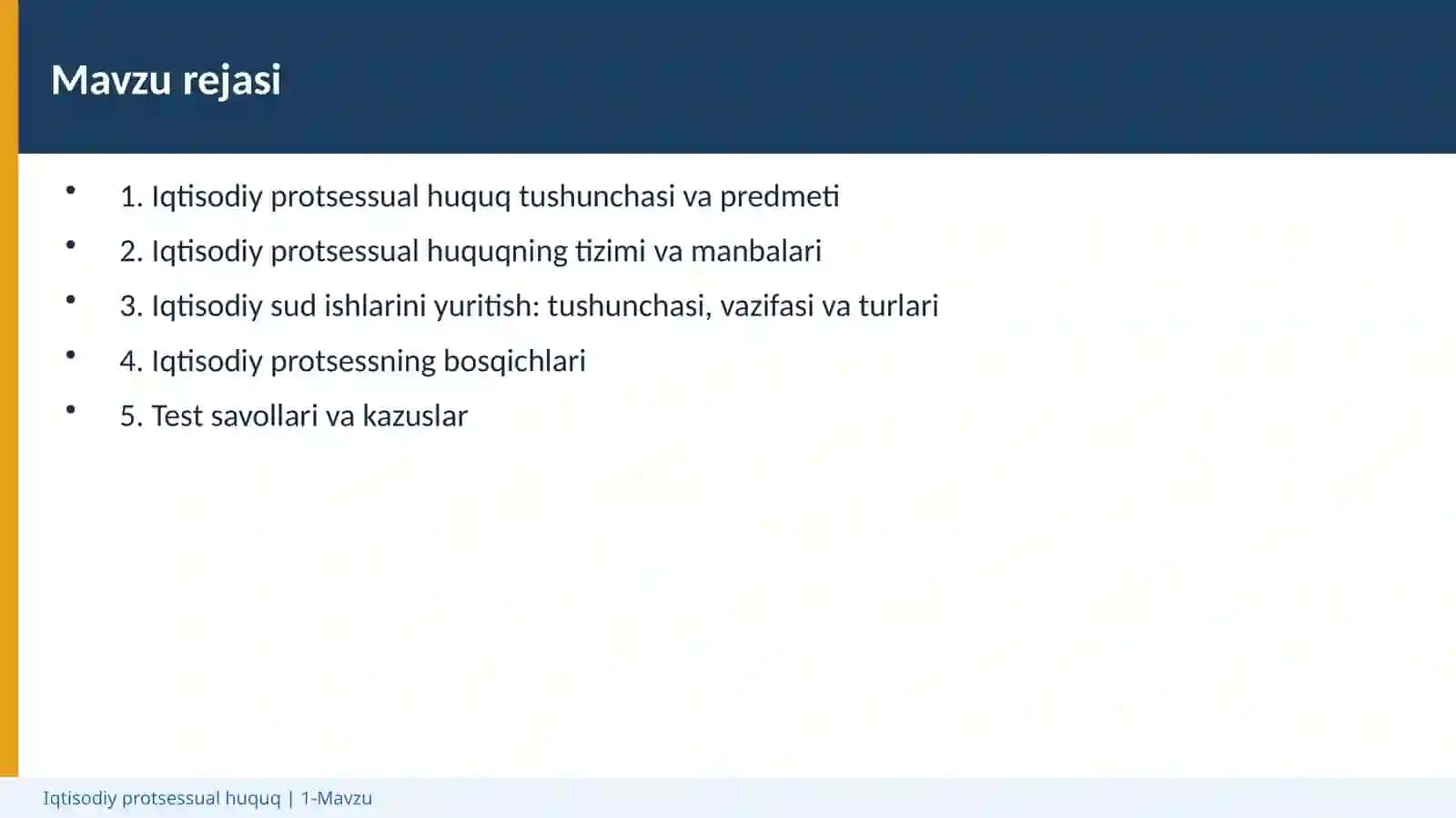Iqtisodiy protsessual huquqiga kirish 2
