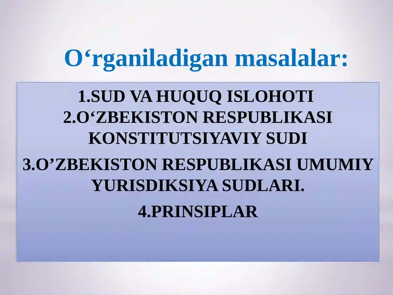 O’zbekiston Respublikasi Sud hokimiyati 2