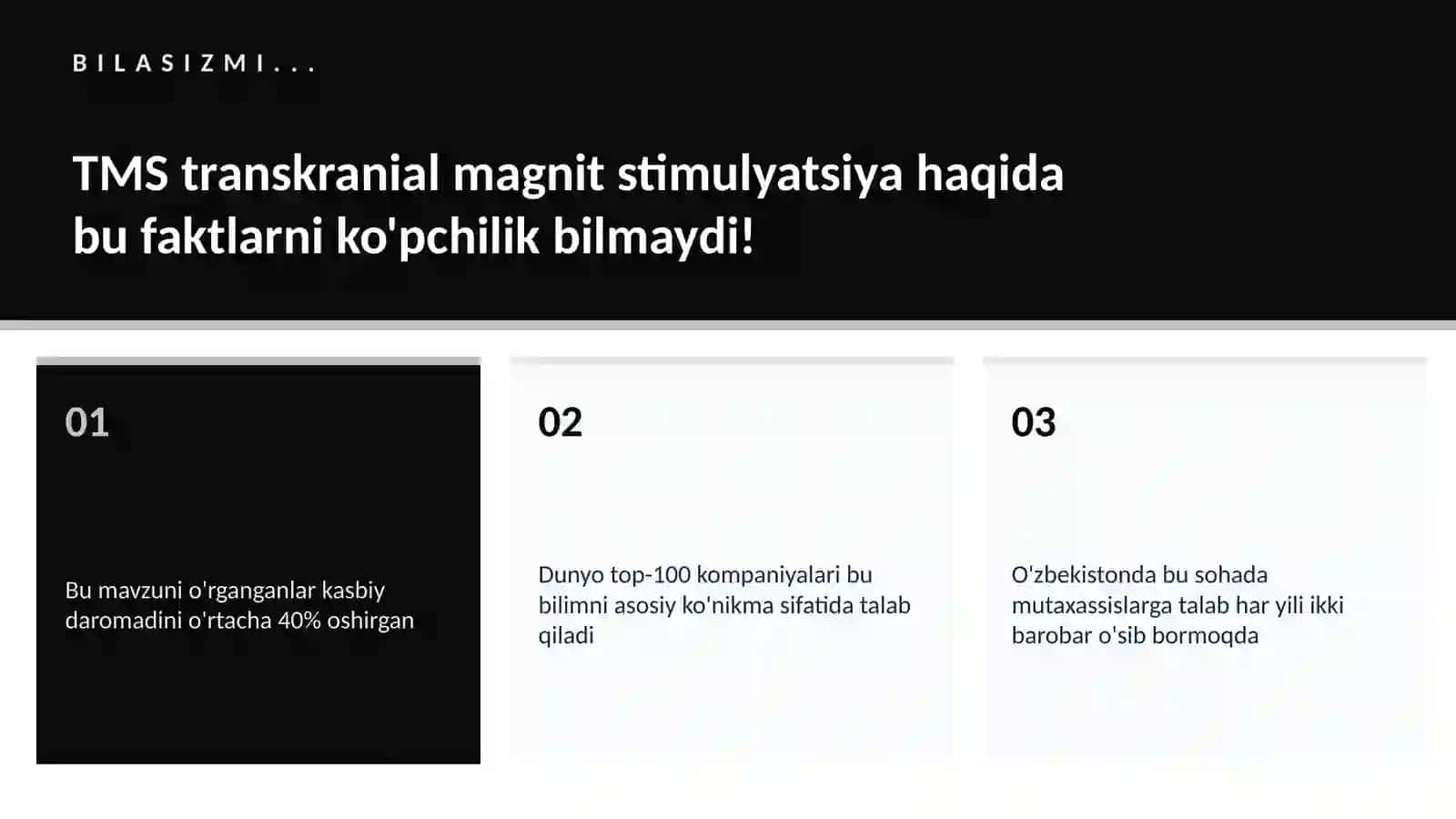 NEYROTEXNOLOGIYA VA MIYA TMS transkranial magnit stimulyatsiya 2