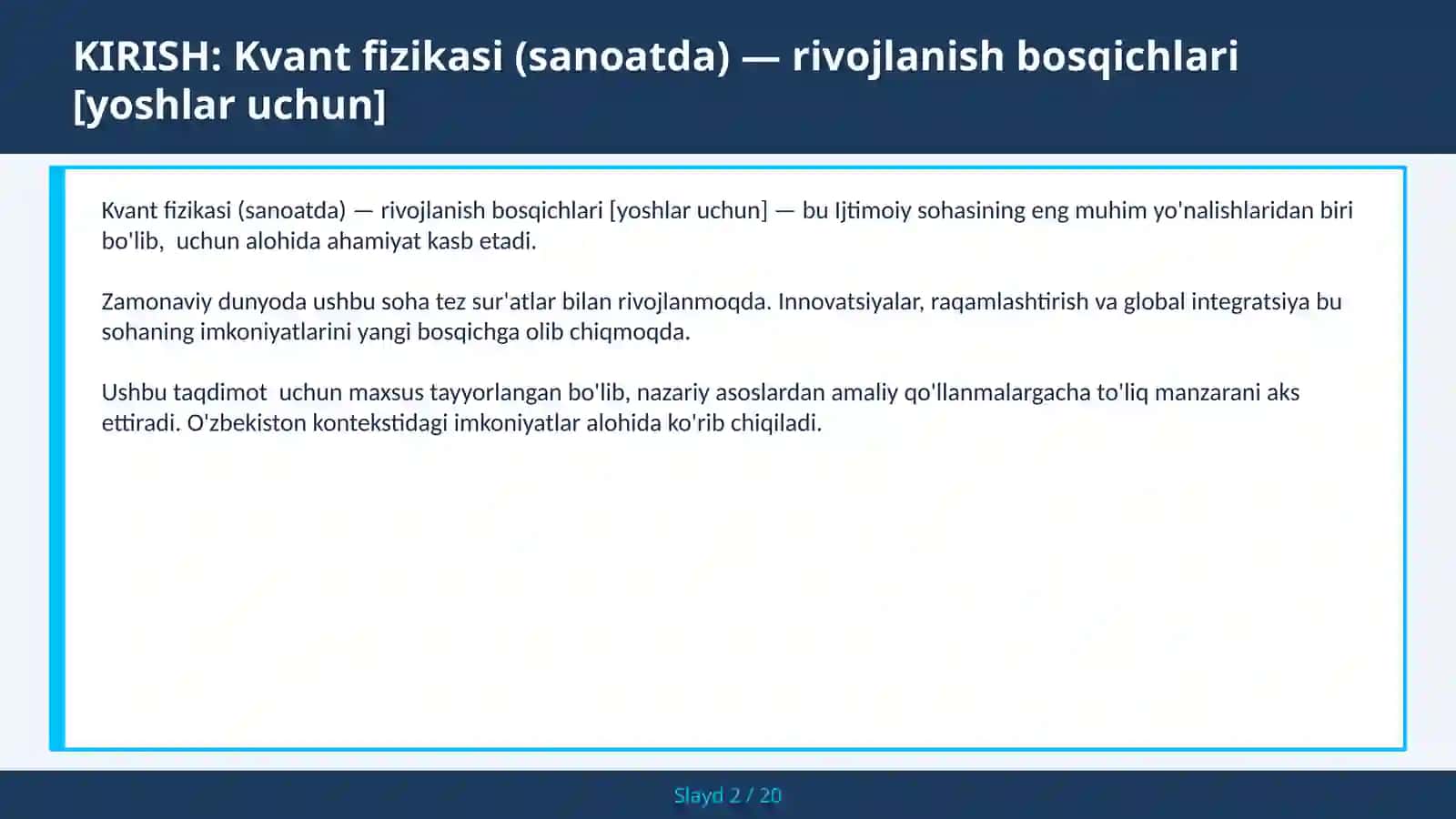 Kvant fizikasi (sanoatda) — rivojlanish bosqichlari [yoshlar uchun] 2