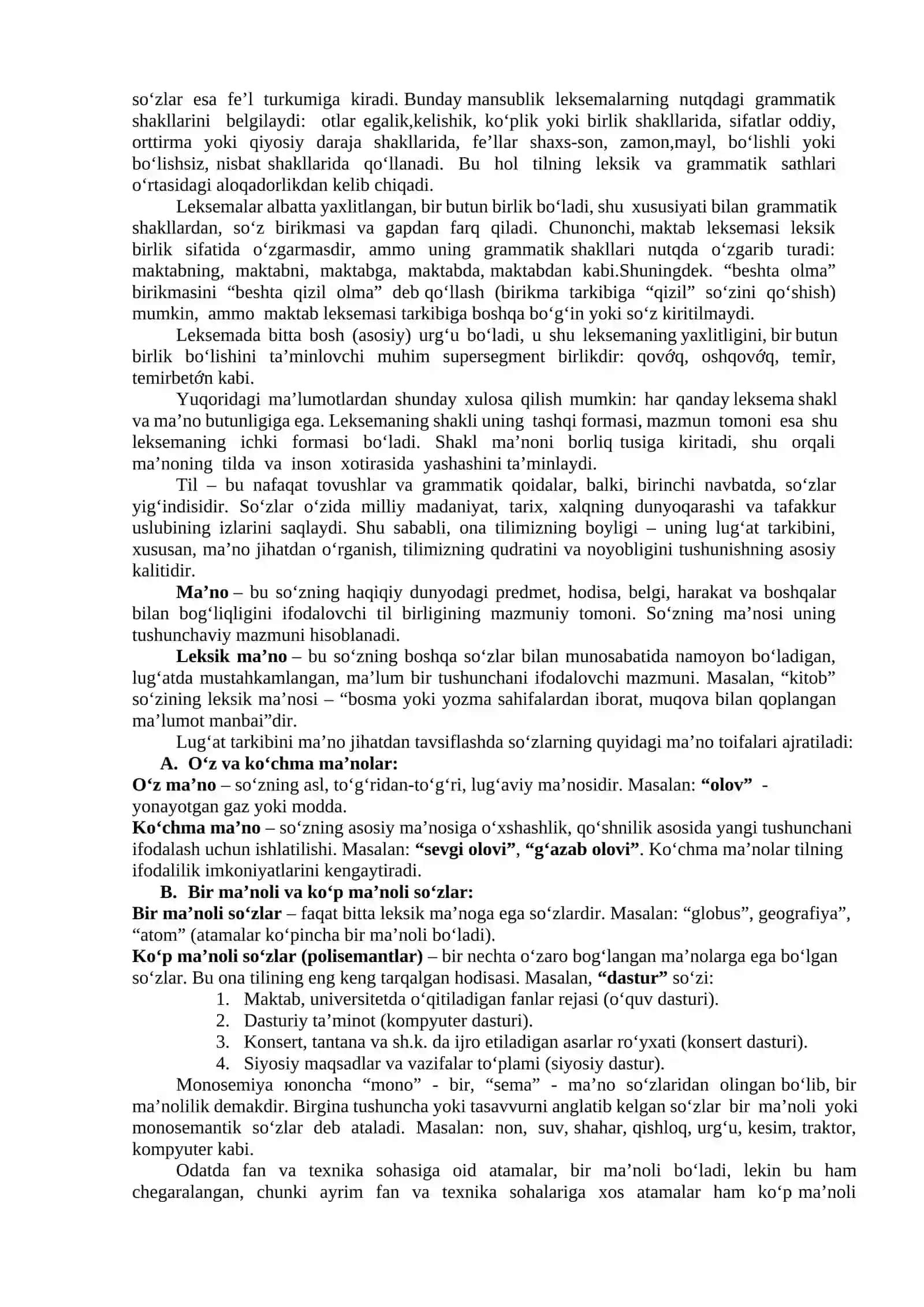 Ona tili lug‘at tarkibining ma’no jihatdan tavsiflanishi 2