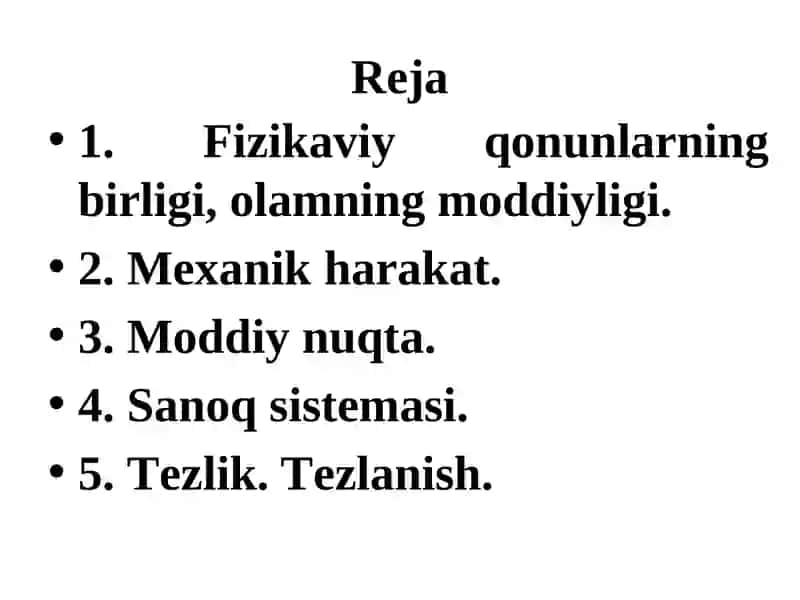 Kirish. Fizika fani va uning tadqiqot uslublari. Mexanika 2