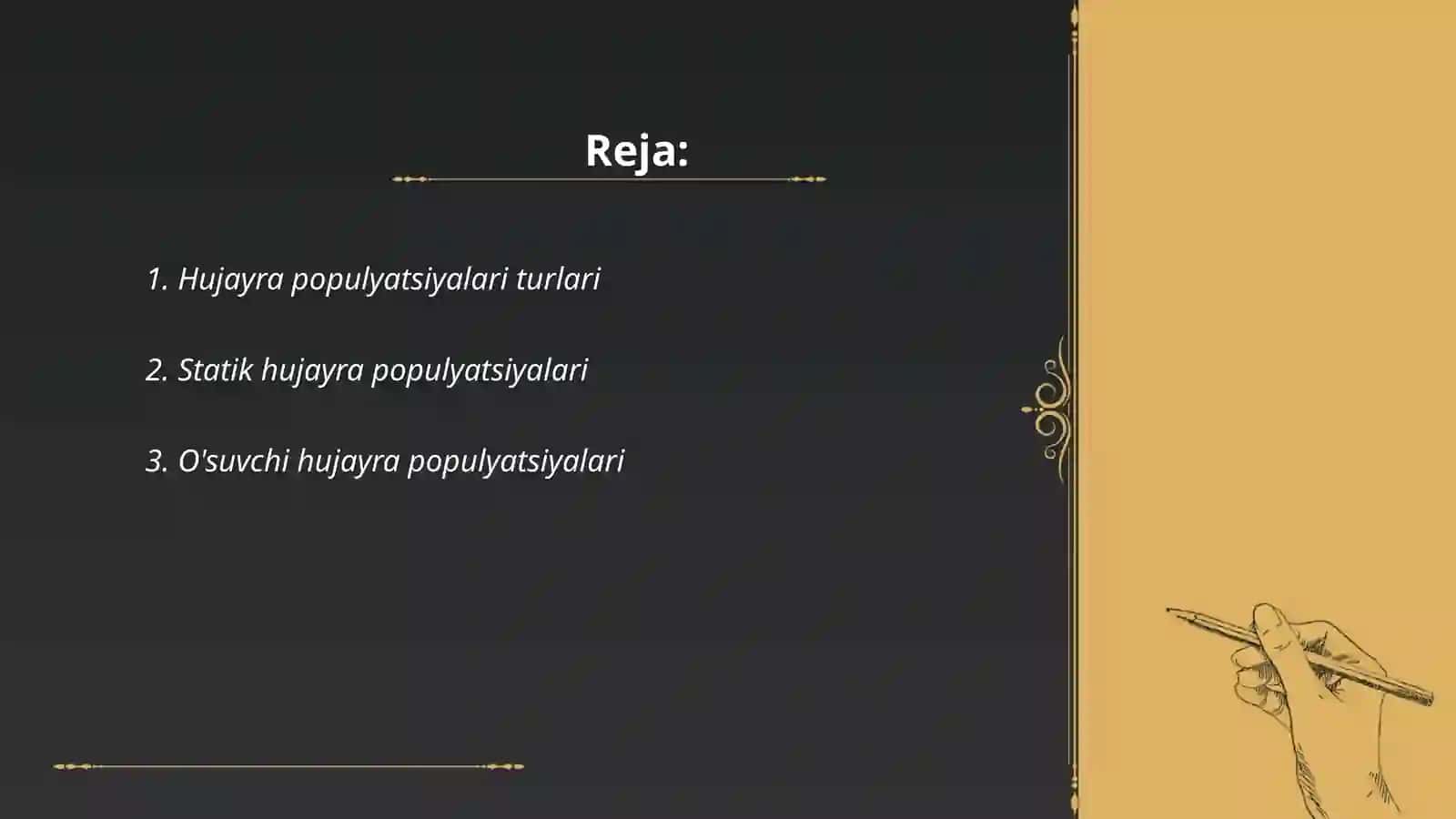 Hujayra populyatsiyalarining turlari 2