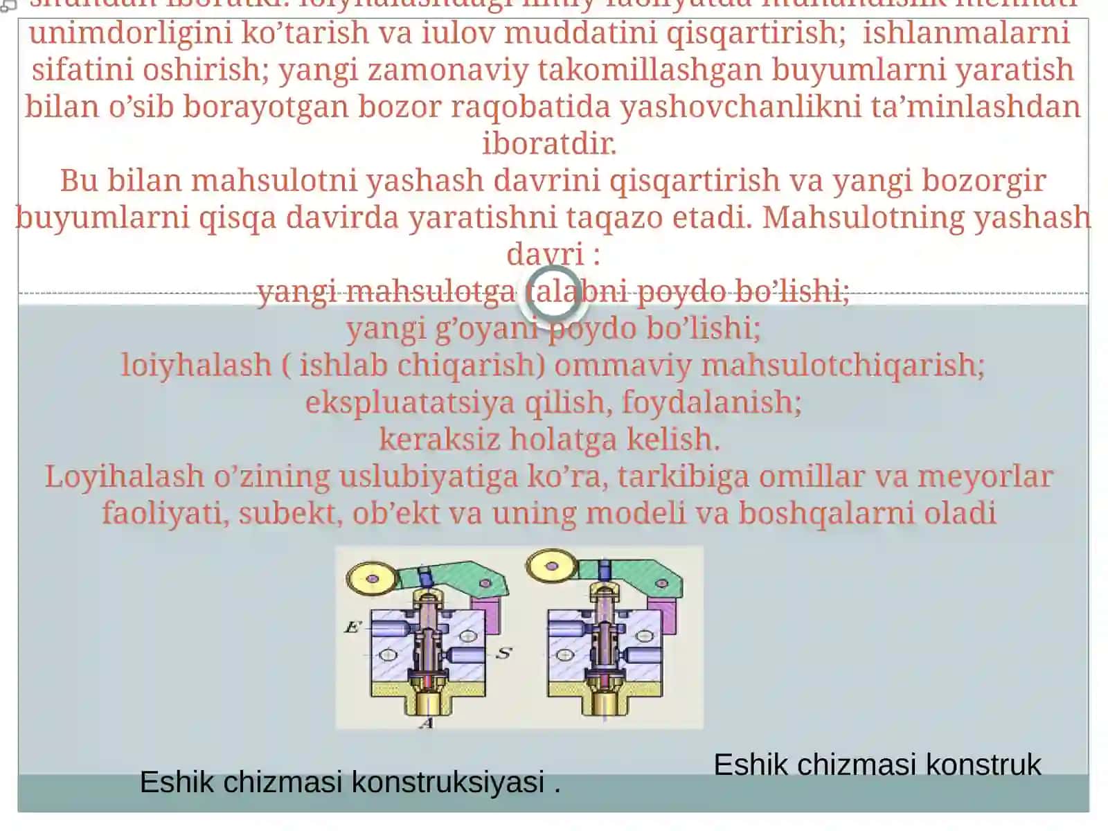 Avtomatlashtirilgan loyihalash tizimlari 2
