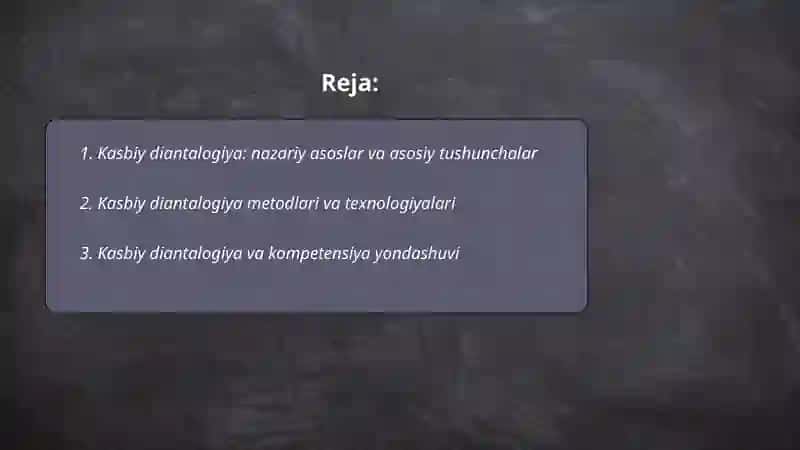 Kasbiy diantalogiya 2