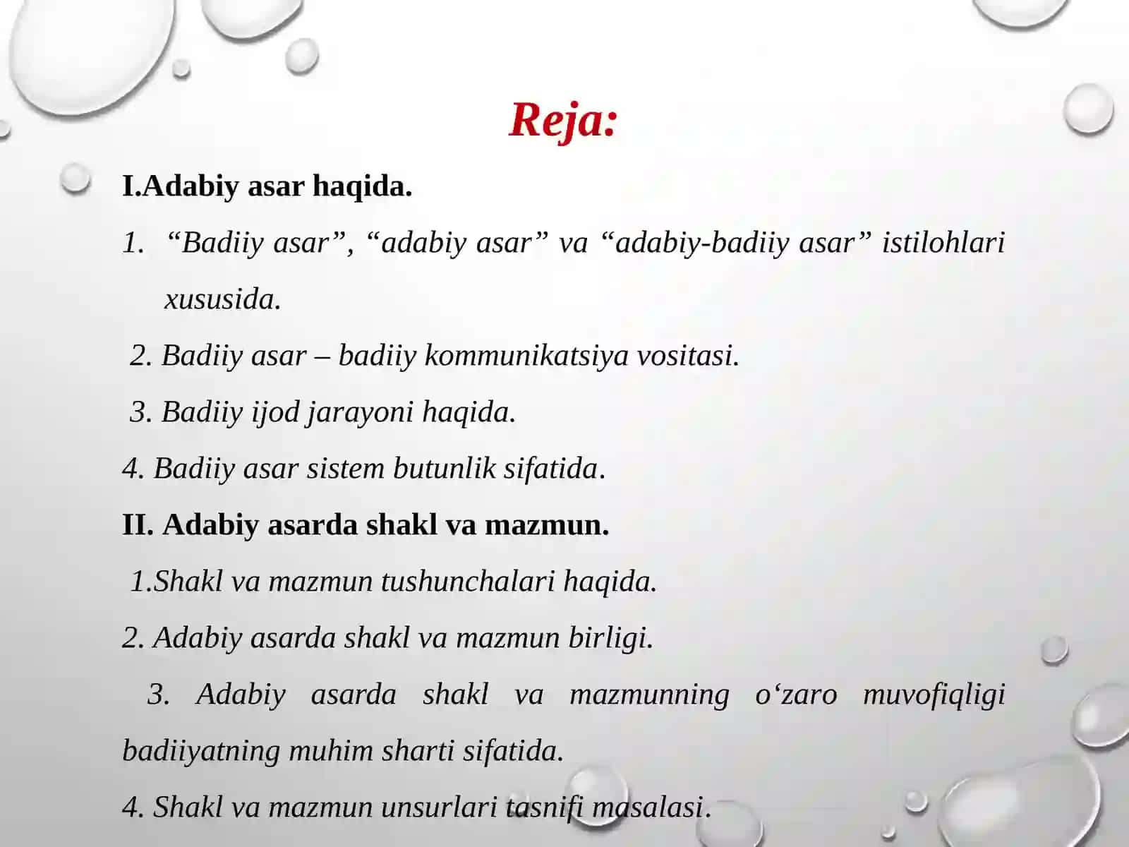 Adabiy asar haqida 2