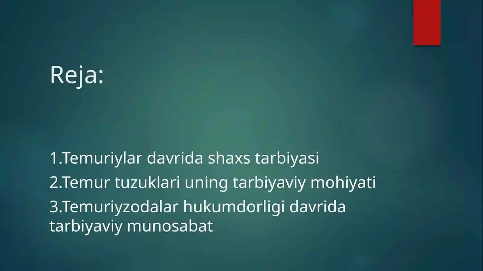 Temuriylar davri ta'lim tarbiyasi 2