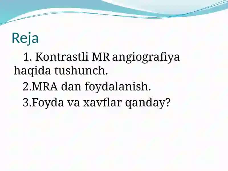 MRA (Magnit-rezonans angiogramma) 2