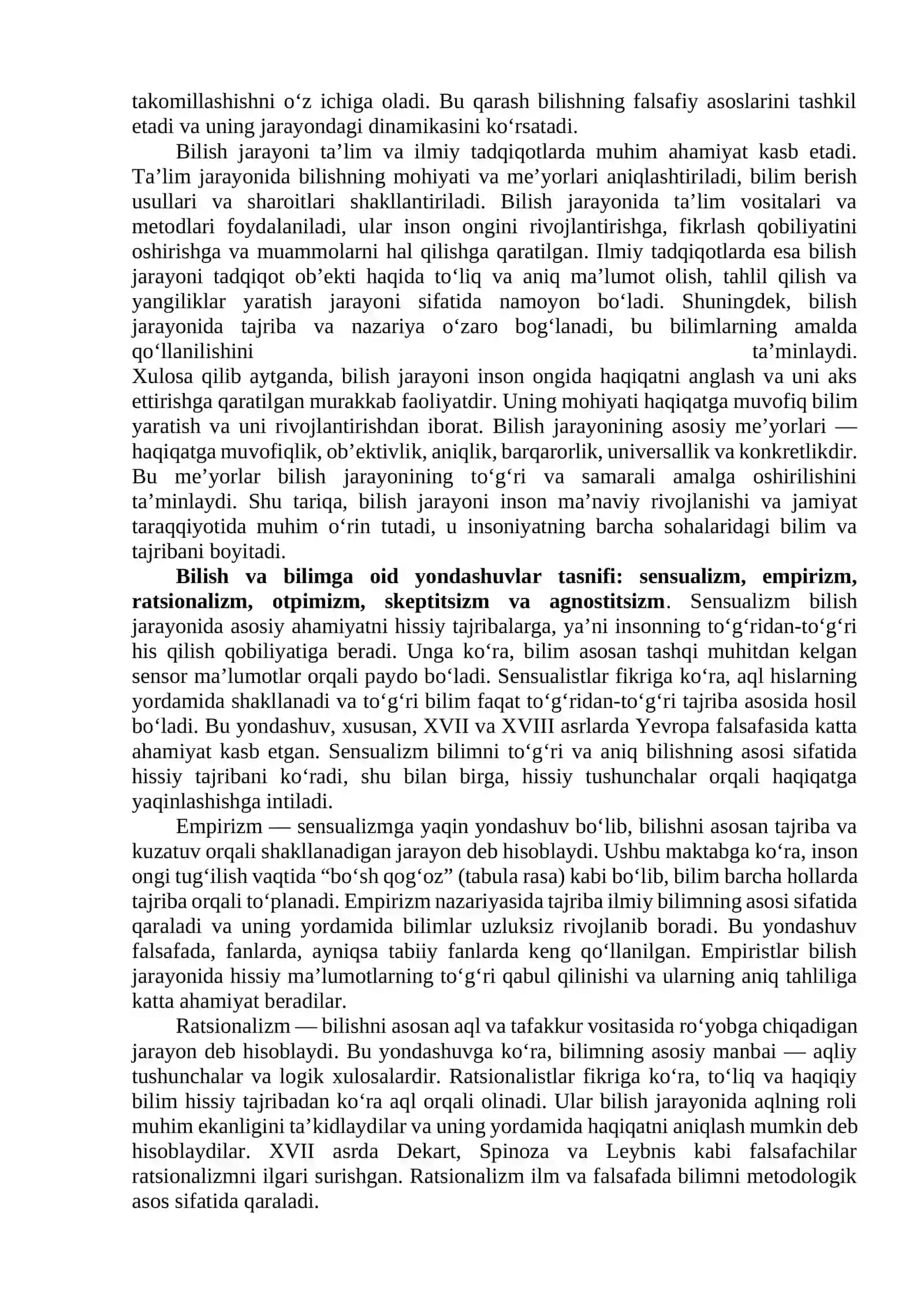 BILISH FALSAFASI 2