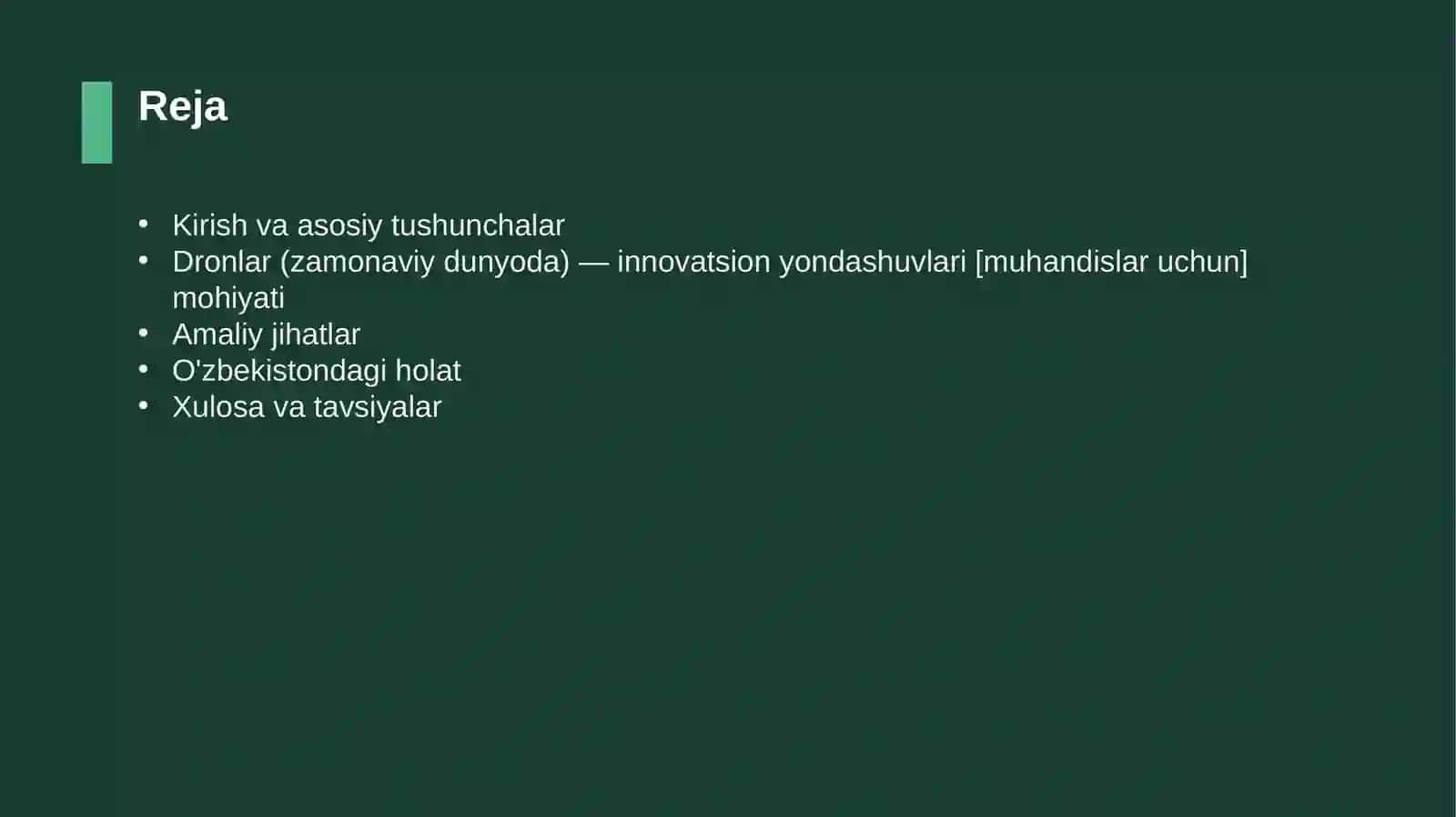 Dronlar (zamonaviy dunyoda) — innovatsion yondashuvlari [muhandislar uchun] 2