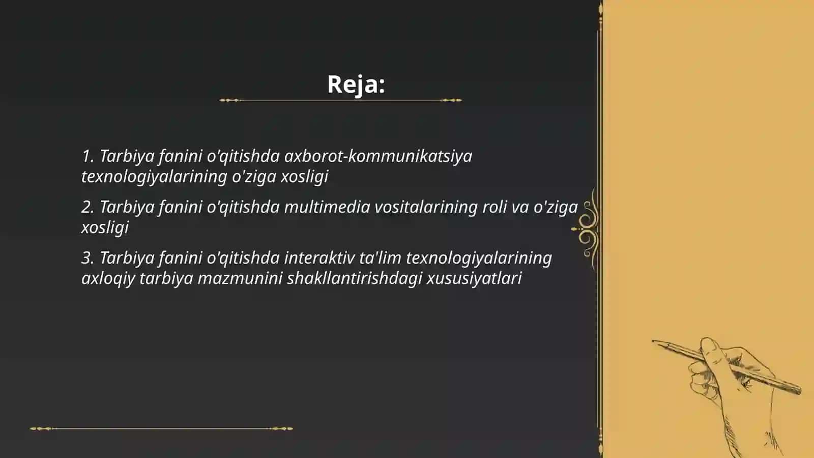 Tarbiya fanini o'qitishda ta'lim texnologiyalarining o'ziga xosliklari 2