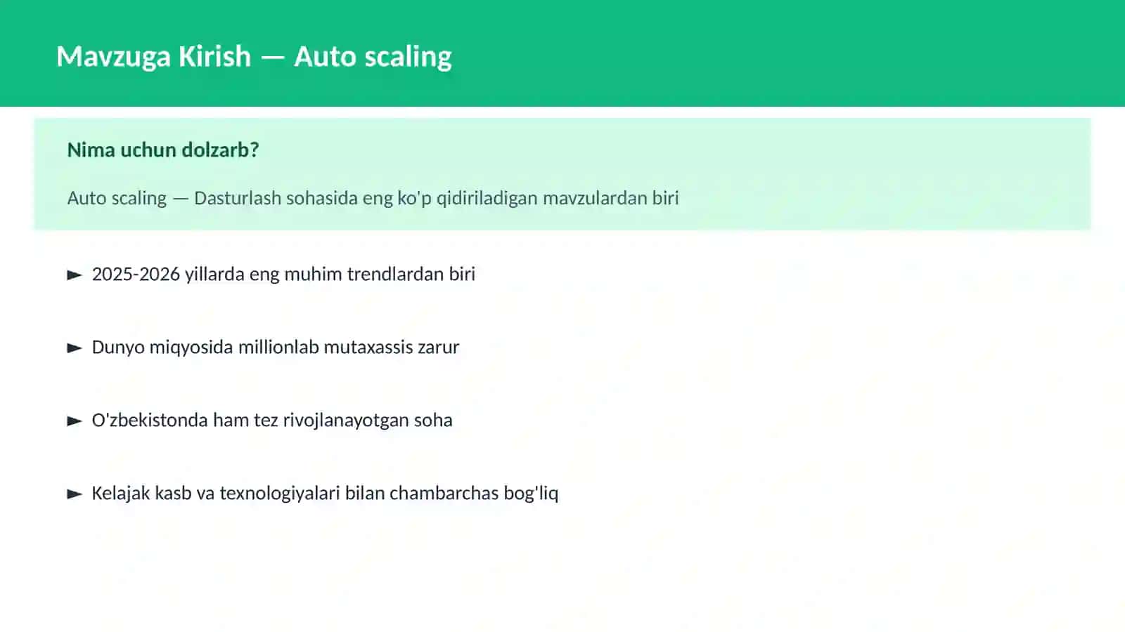 Auto scaling 2