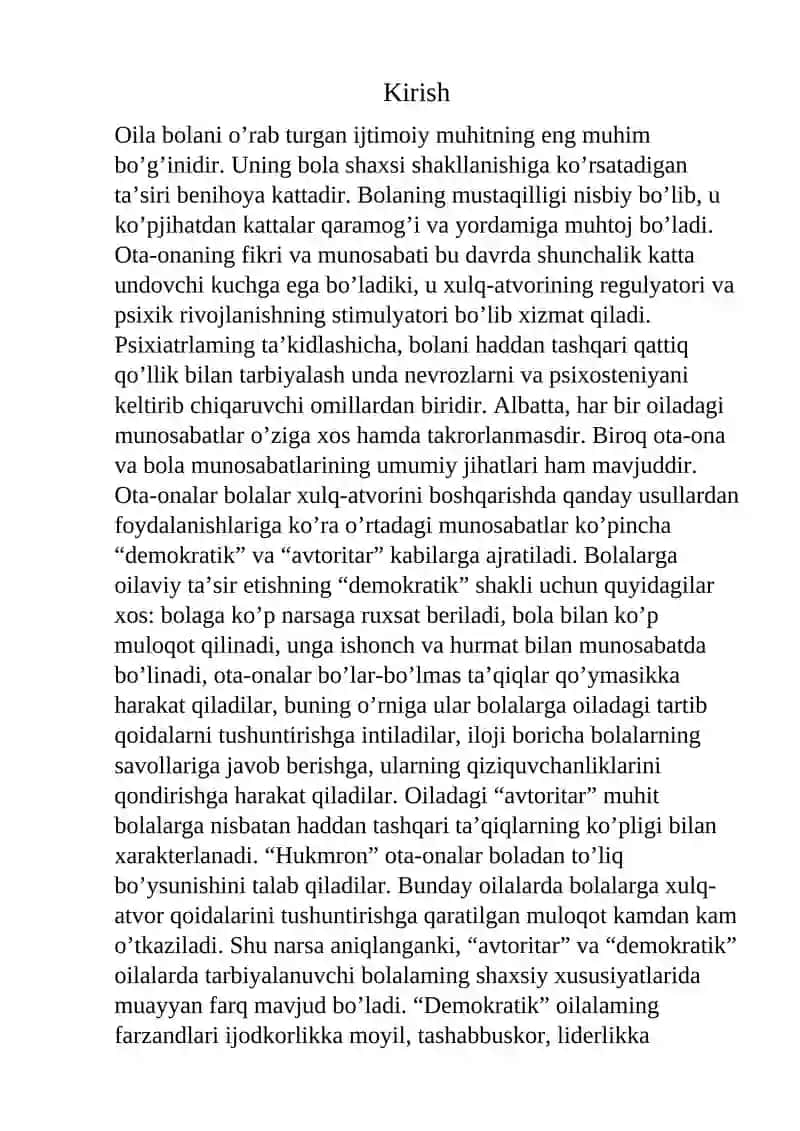 Bola shaxsining rivojlanishi va uning muhtiga bog’liqligi 2