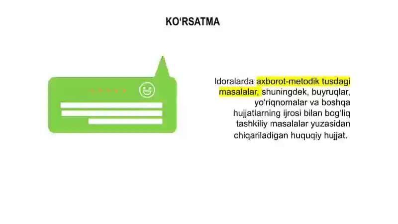 Koʻrsatma farmoyish 2