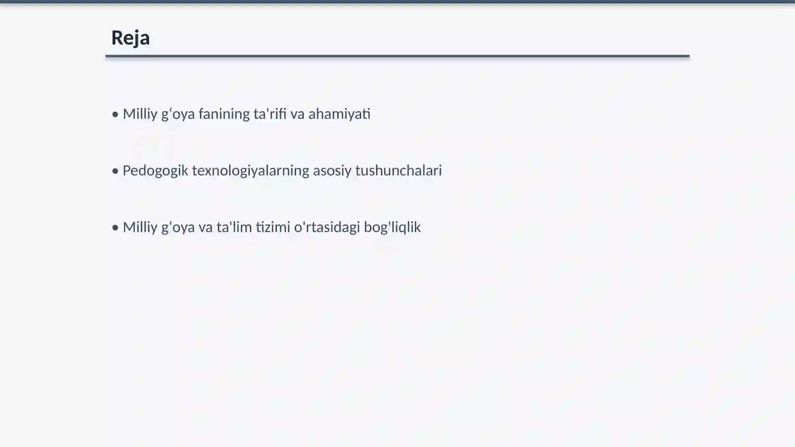 Milliy gʻoya fanining pedogogik texnologiya asosida oʻqitish nazariyasi 2