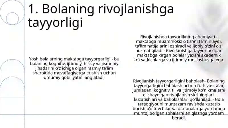 Bolaning Maktabga Psixologik Tayyorgarligi 2
