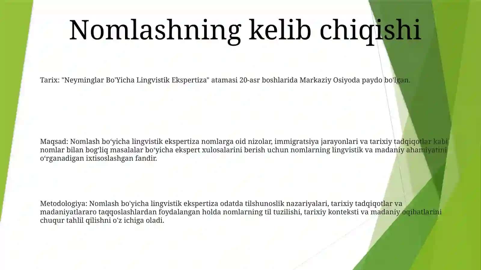 Neyminglar BoʻYicha Lingvistik Ekspertiza 2