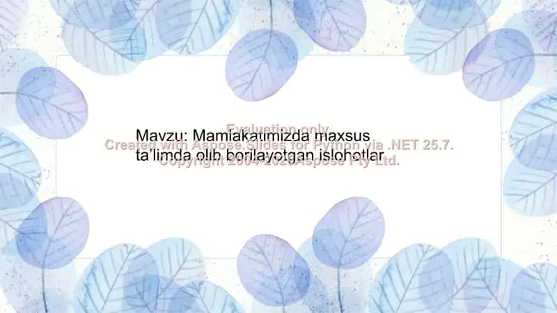 Inklyuziv taʼlimda maxsus islohotlar 2