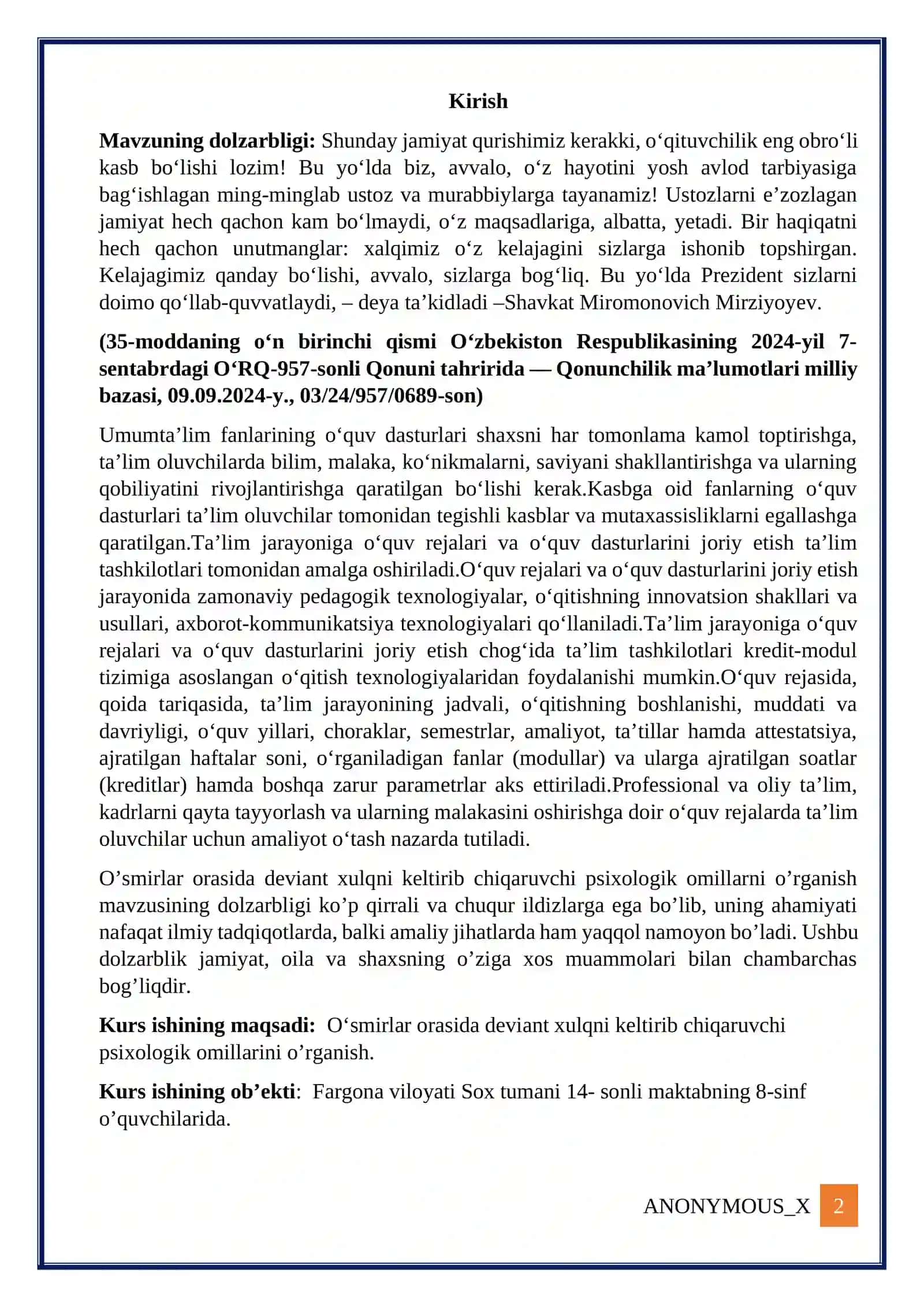O‘smirlar orasida deviant xulqni keltirib chiqaruvchi psixologik omillar 2