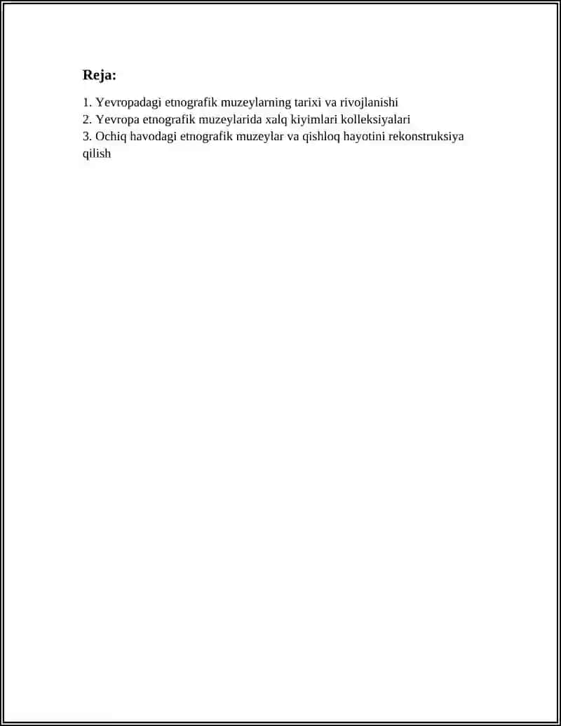YEVROPADAGI ETNOGRAFIK MUZEYLAR 2