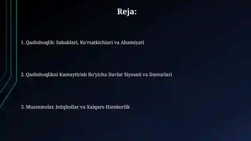 Kambag'allikni qisqartirish 2