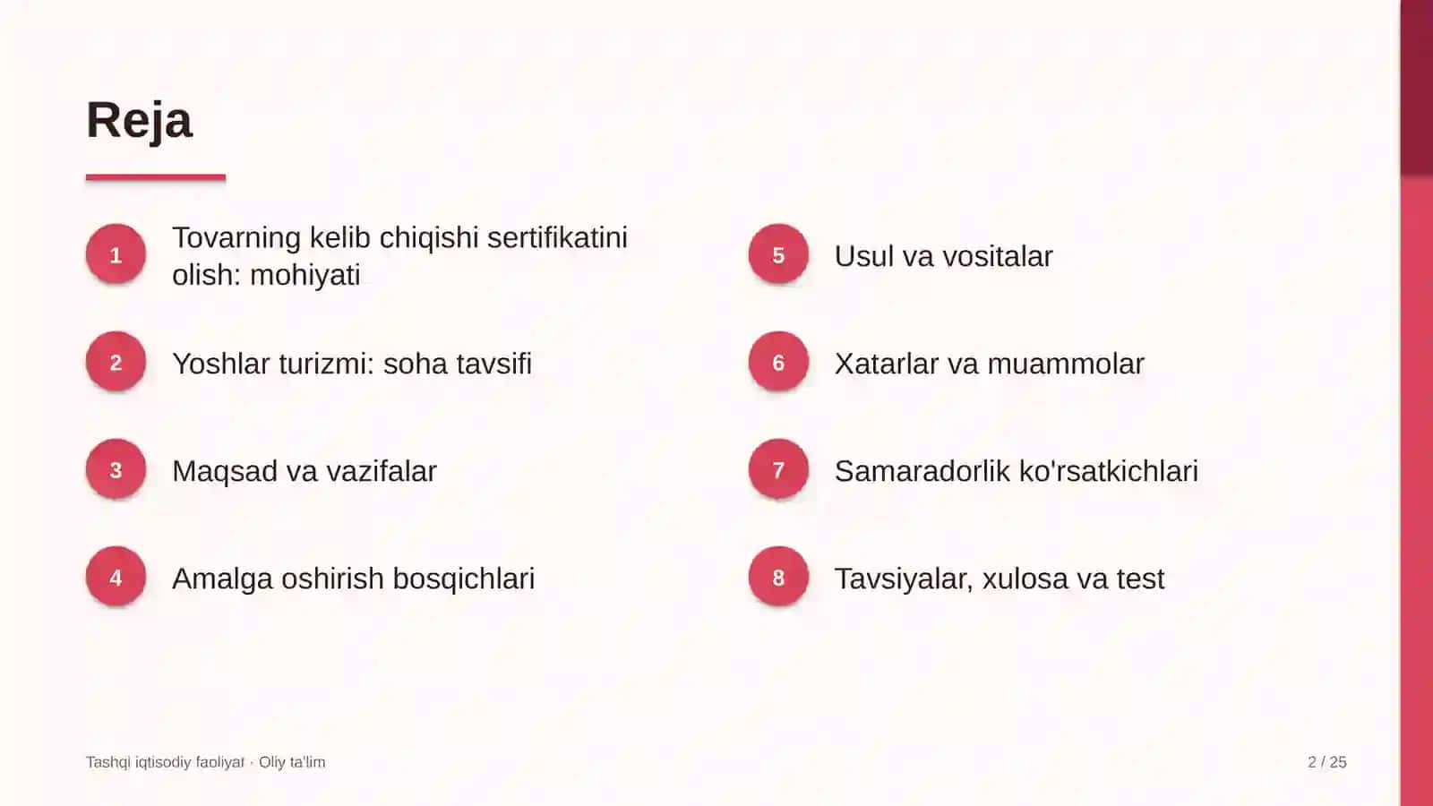 Yoshlar turizmida tovarning kelib chiqishi sertifikatini olish 2