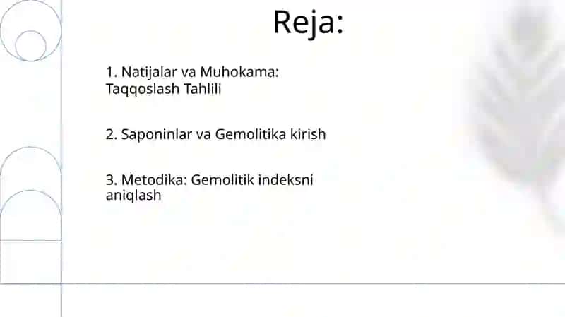 Saponinlarni gemolitik indeksni aniqlash 2