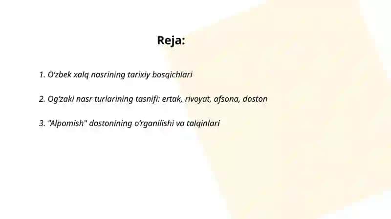 O‘zbek xalq nasrining o‘rganilish bosqichlari va asosiy namunalari 2
