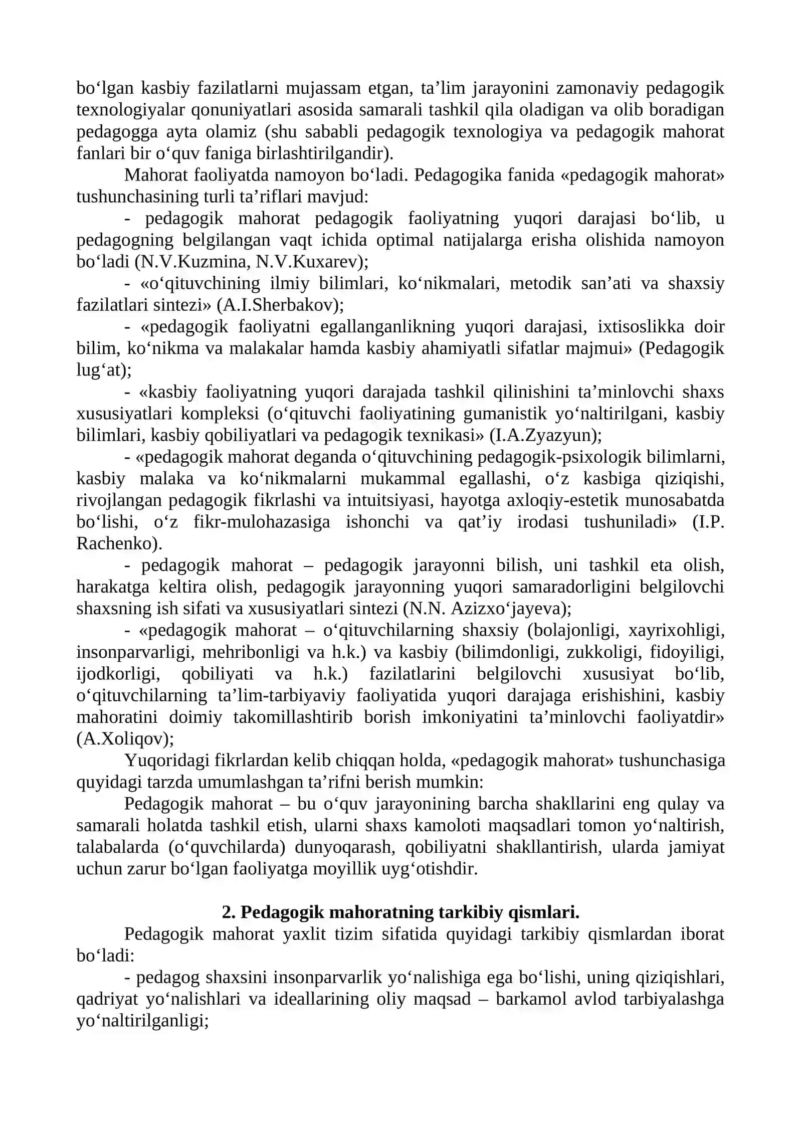 PEDAGOGIK MAHORAT ASOSLARI 2