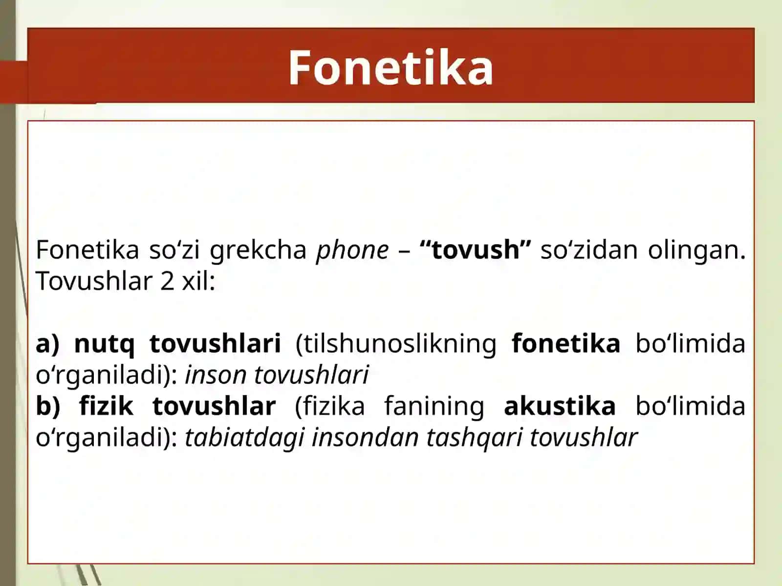 Nutqtovushlarining aytilishi va yozilishi 2