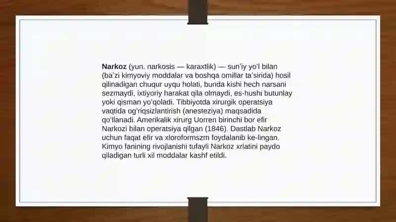 Narkoz vositalari 2