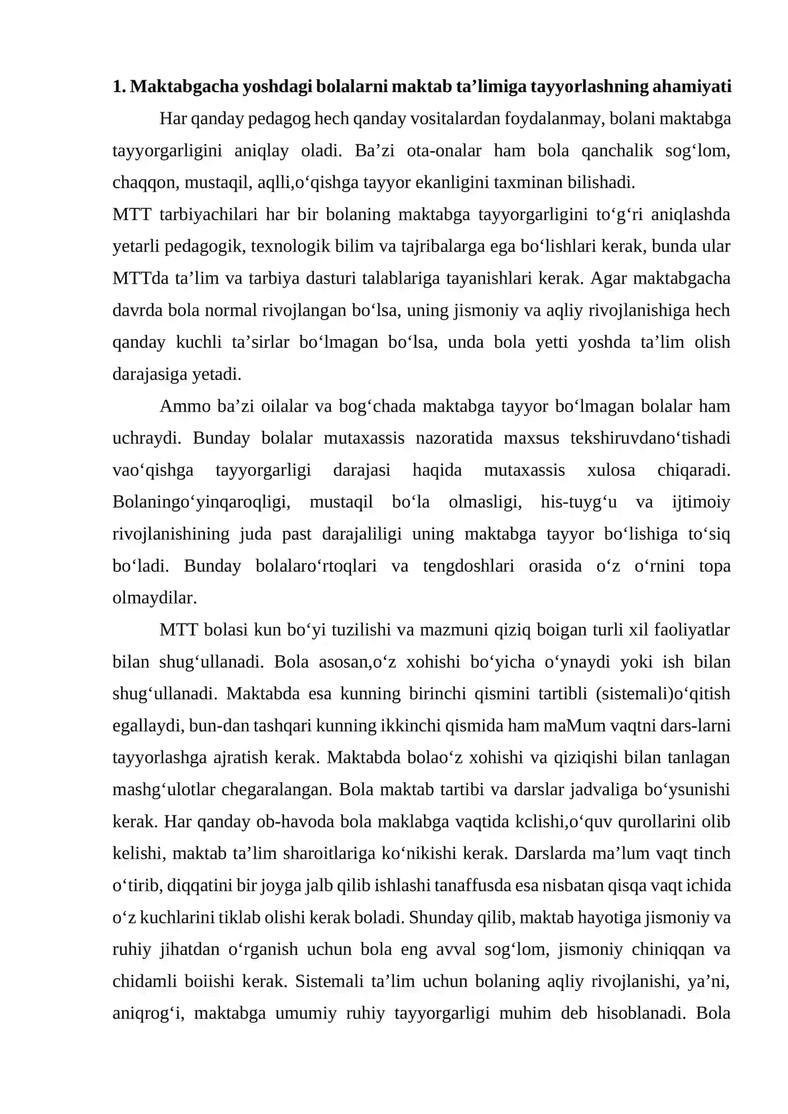 Maktabgacha yoshdagi bolalarni maktab taʼlimiga tayyorlash nazariyasi 2