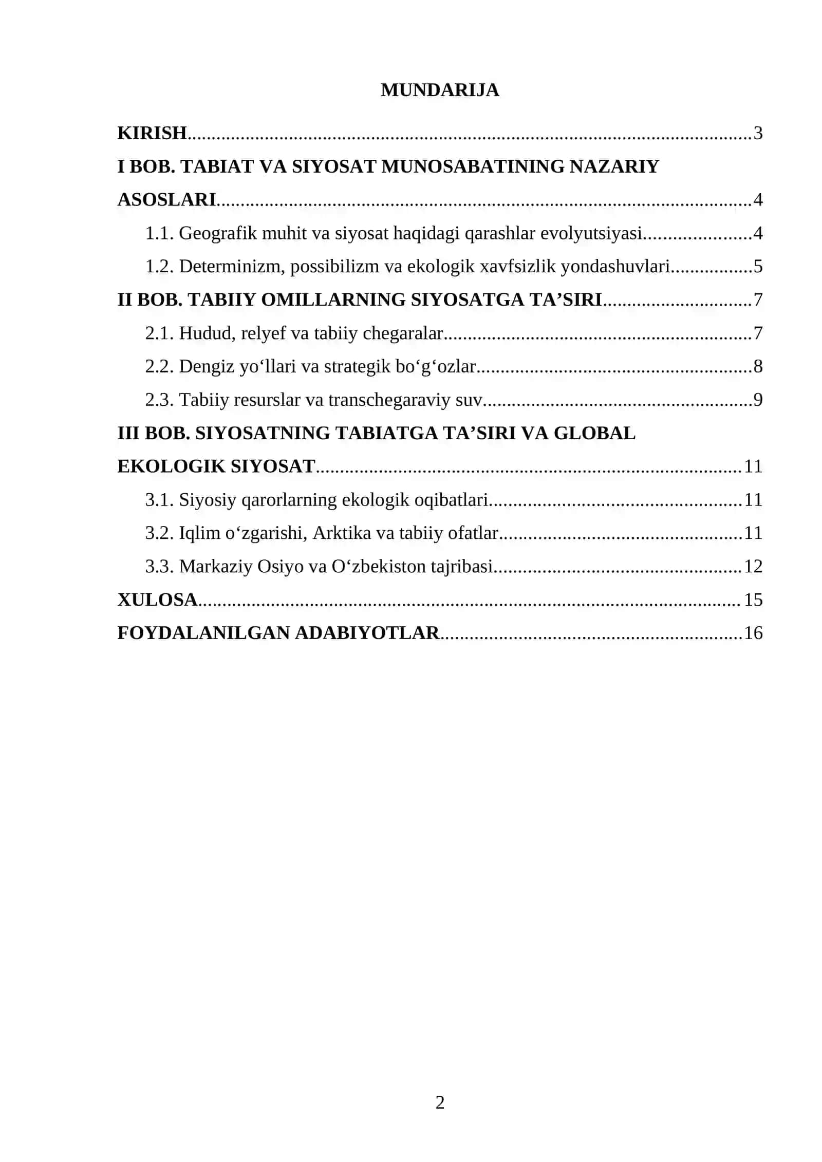 tabiat va siyosatning oʻzaro aloqalari 2