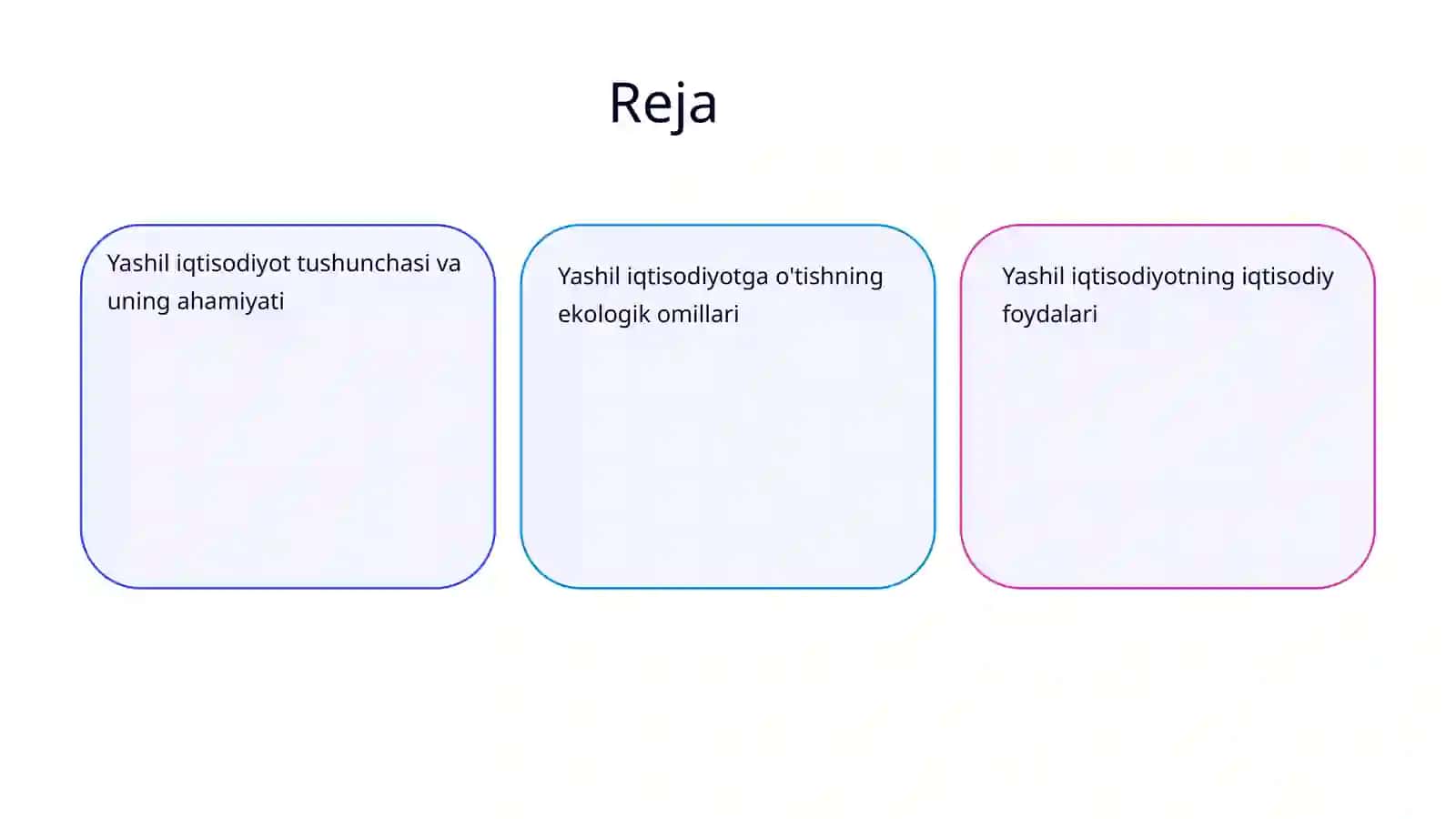 Yashil iqtisodiyotga otish zarurati 2