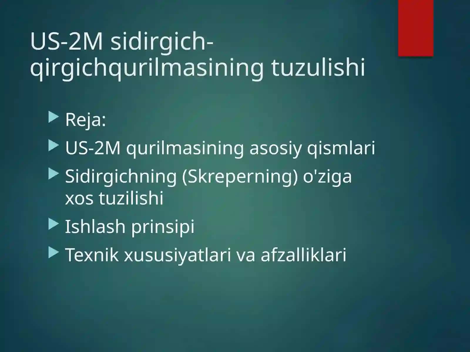 US-2M qurilmasi 2