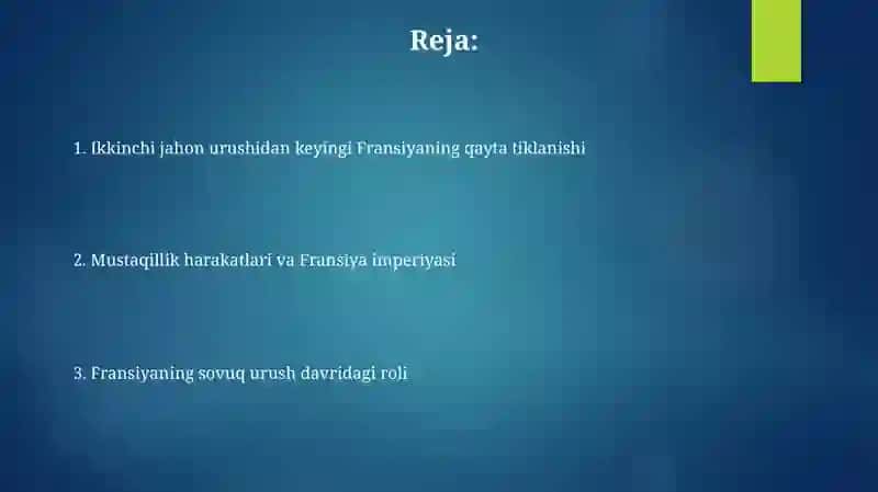 Fransiyaning global roli 2