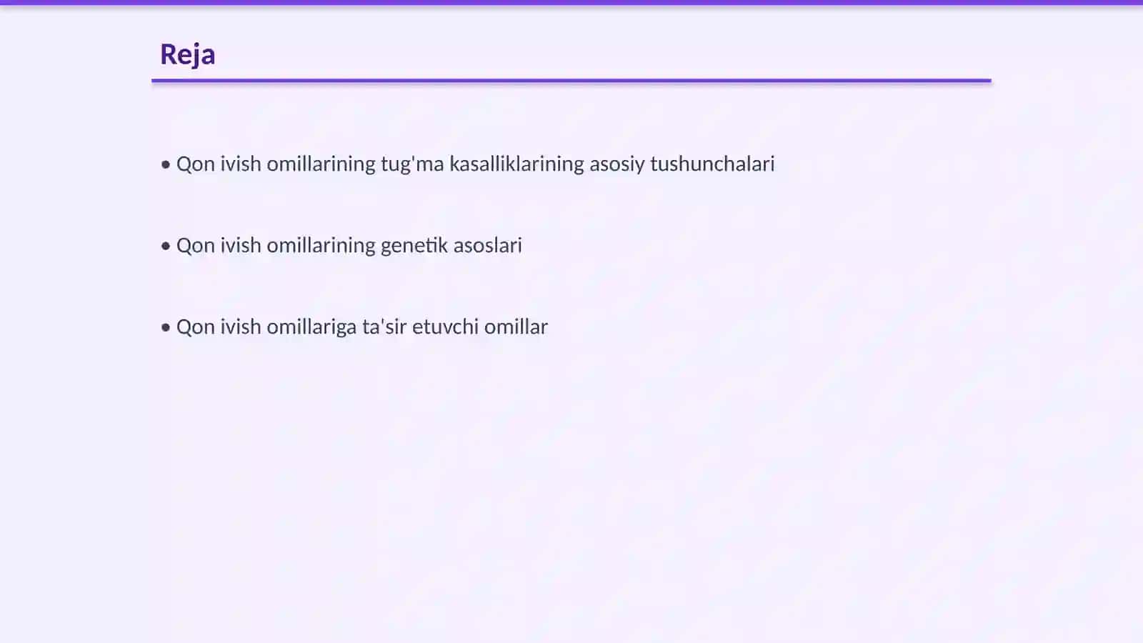 Qon ivish omillarining tug'ma kasalliklari 2