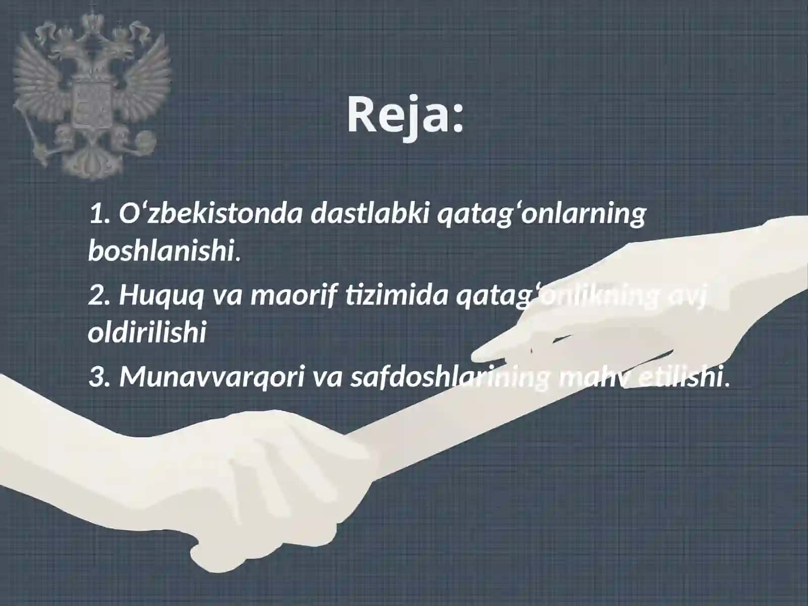 Huquq Vama O' Riftizimi va Qatag'onlik 2