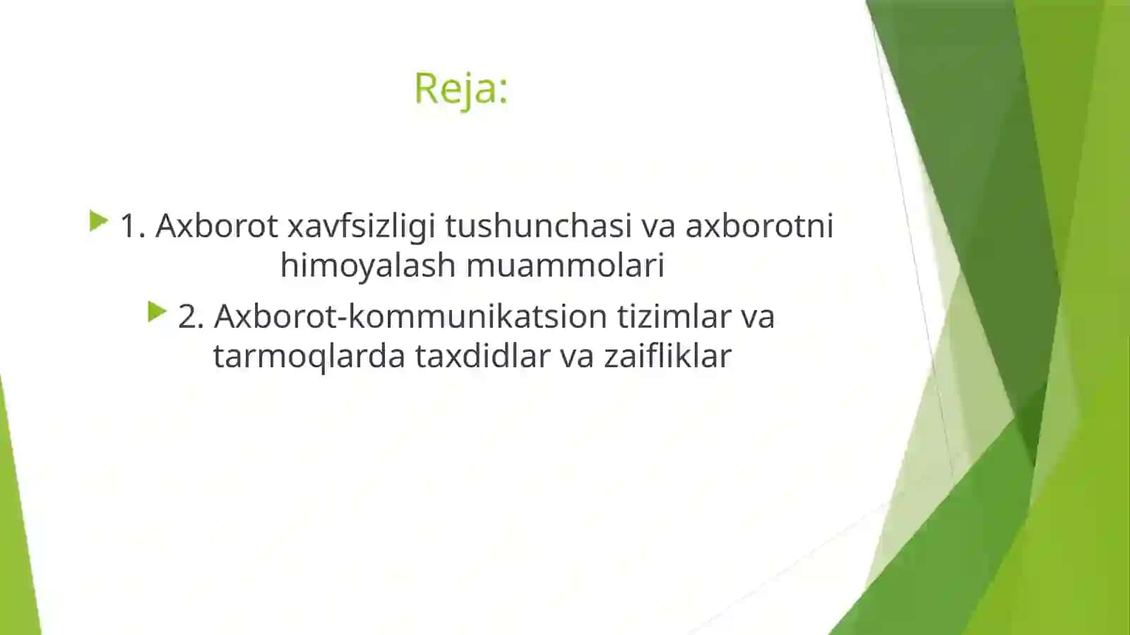 Axborot xavfsizligini taʼminlash usullari 2