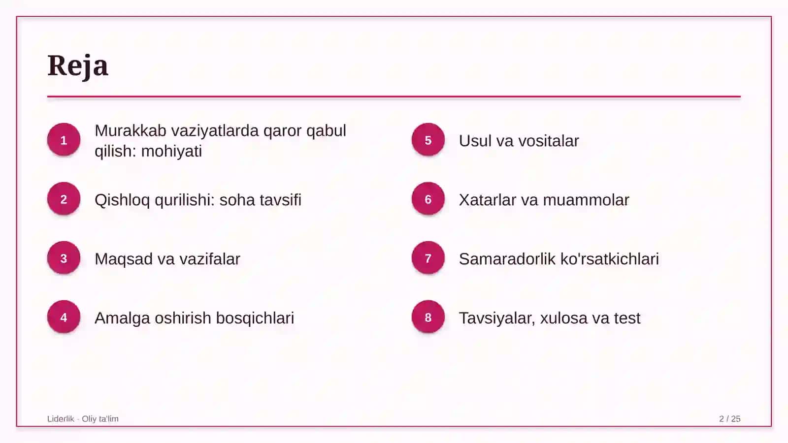 qishloq qurilishida liderlikda murakkab vaziyatlarda qaror qabul qilish 6085 2